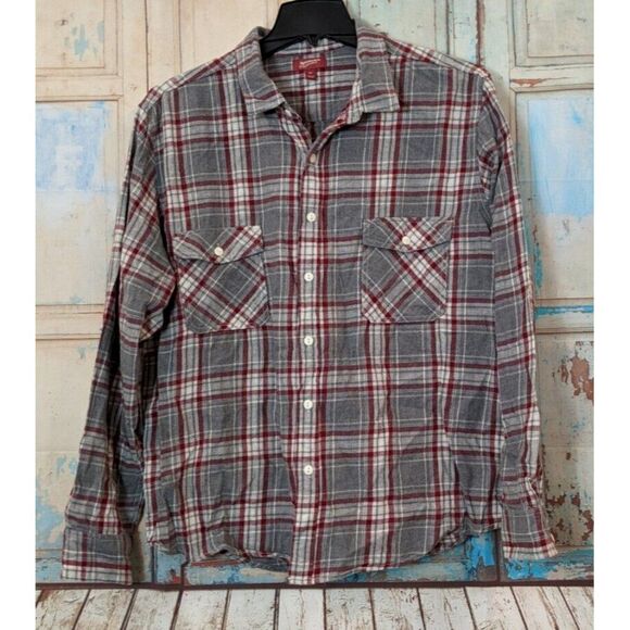 Arizona Jean Co. Womens Size XXL Gray Brown Long Sleeve Collared Button Up Shirt - Picture 2 of 9